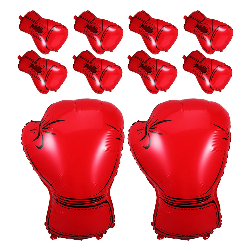 

10Pcs Boxing Glove Balloons Aluminum Foil Sport Party Birthday Decorations Wrestling Supplies Birthday Balloons