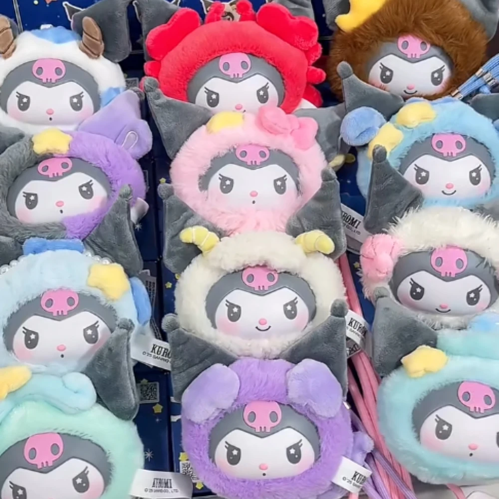 

Kuromi Zodiac Blind Box, милая экшн-фигурка, загадочная коробка, виниловая кукла, кулон, брелок, аниме-кукла, сумка-сюрприз, коллекция, модель, подарок