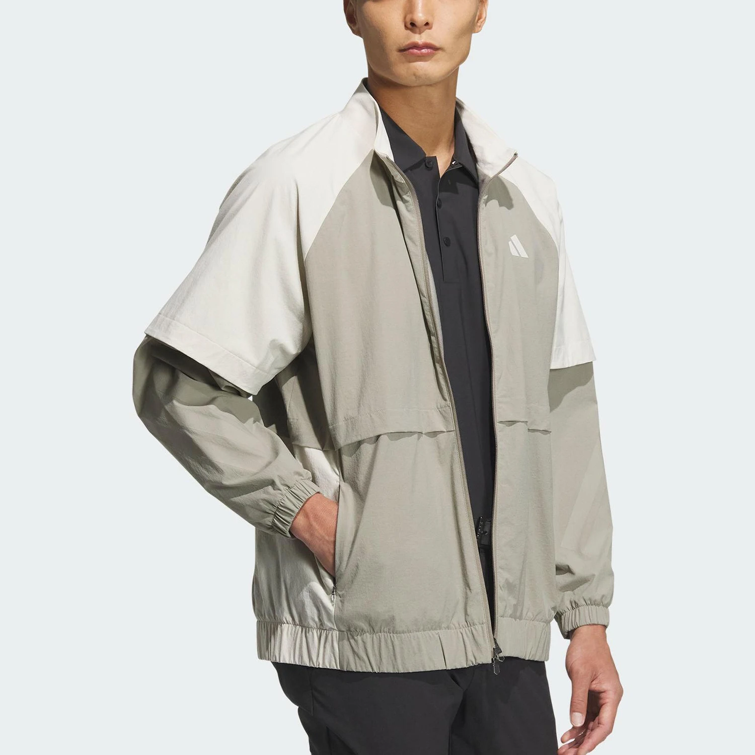 Adidas Genuine Spring and Autumn Men's Stand up Collar Zipper Golf Jacket JM9590