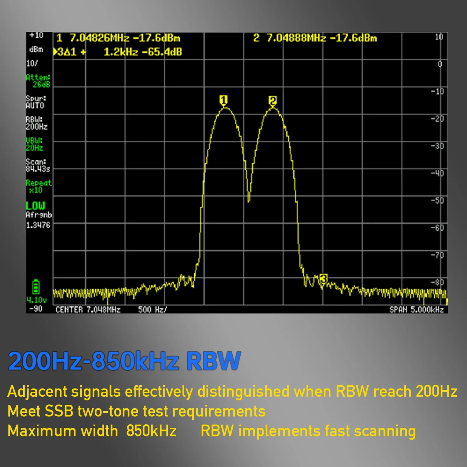 Originele tinySA ULTRA Plus ZS406 100k-5.4GHz 4inch Display Handheld Tiny Spectrum Analyzer RF Generator met batterij