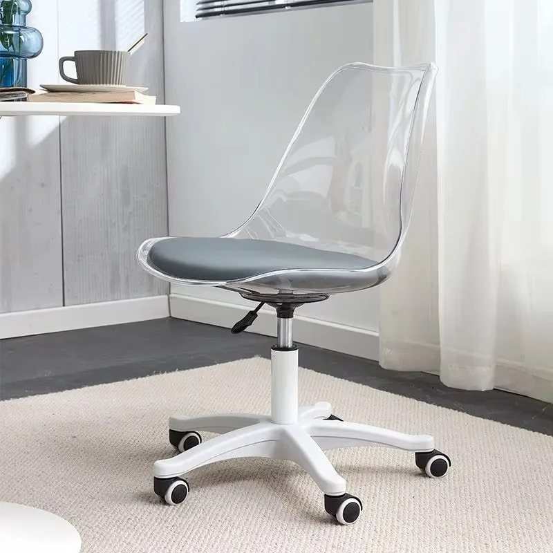 

Computer Chair Transparent Acrylic Office Chairs Home Study Lift Chair Bedroom Dormitory Makeup Stool Recliner Chairs Furniture