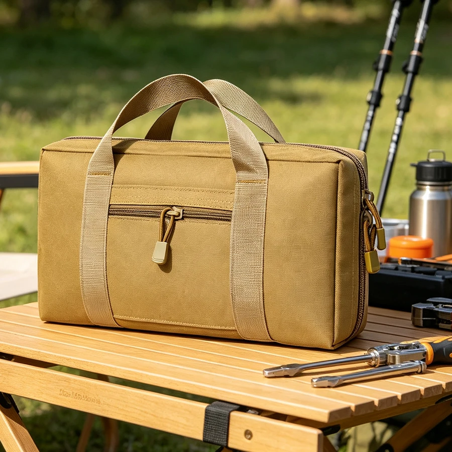 Men's Outdoor Sport Tote Bag with Built-in Elastic Fixed Straps, Portable Tool Kit