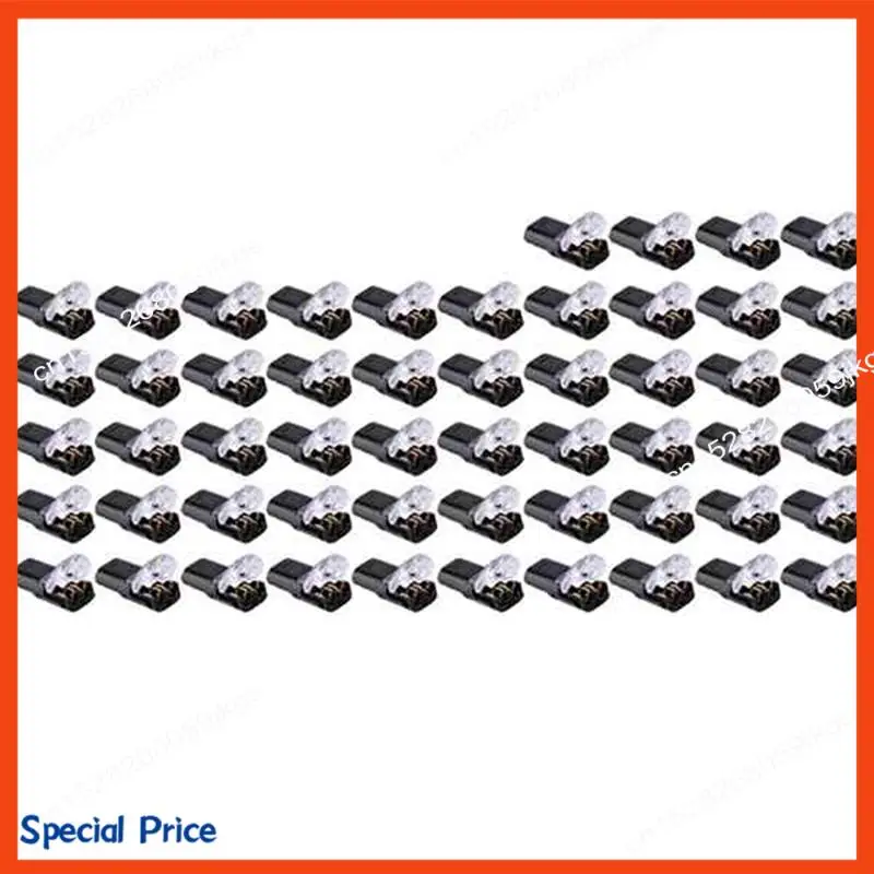 

ABIY 54Pcs Double-Wire Plug-In Connector, Pluggable LED Wire Connectors With Locking Buckle Fast Connect Wire Connectors Durable