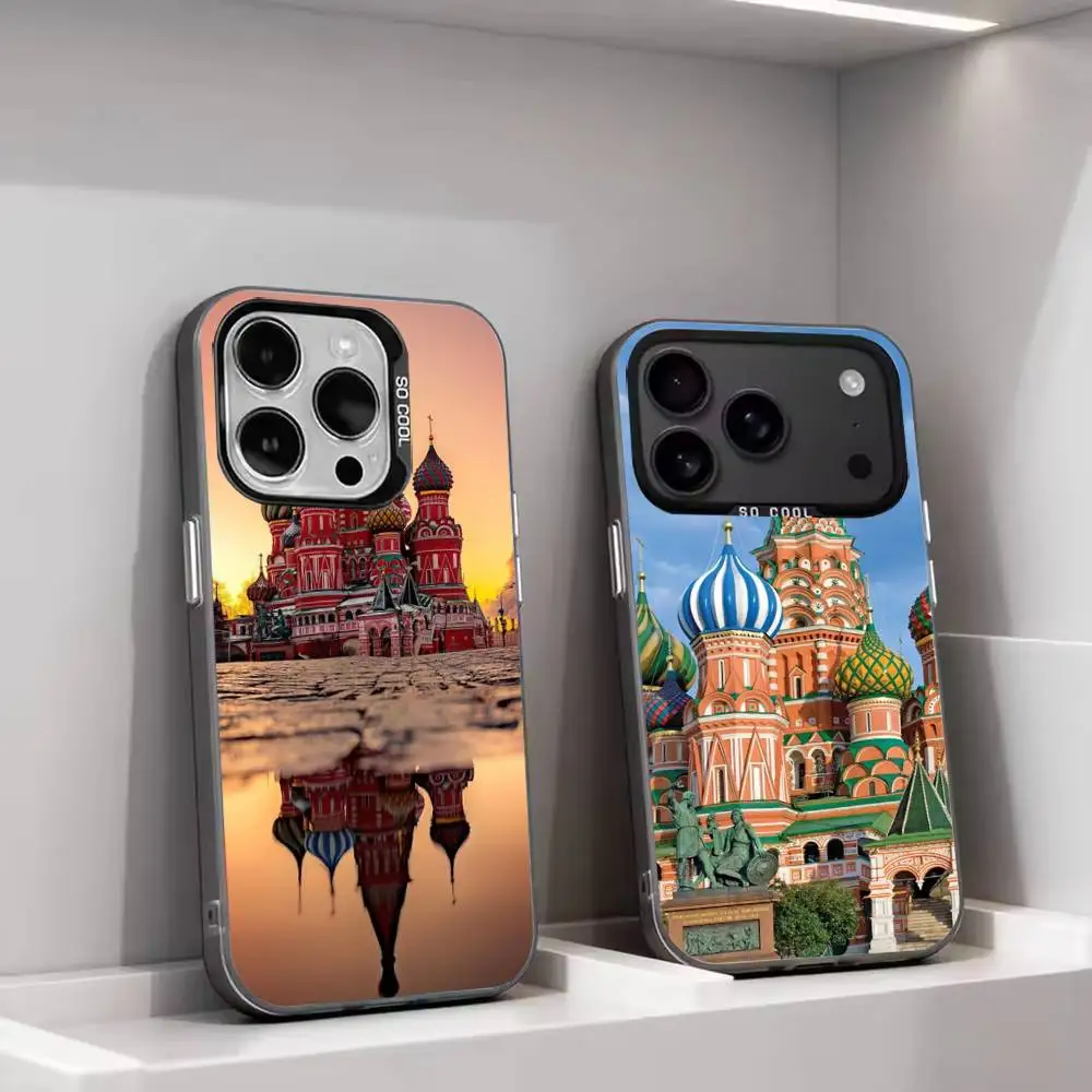 Кремлёвский серебристо-серый мягкий защитный чехол подходит для iPhone 11, 12, 13, 14, 15, 16, 17 Pro Max Plus Air Mini.