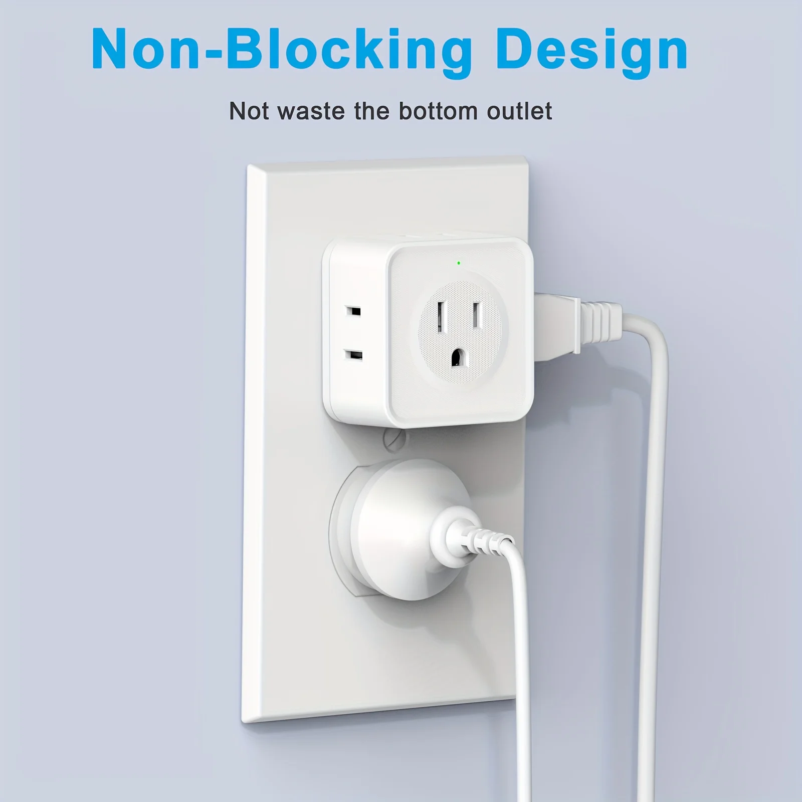 5 AC Outlets Smart Socket Power Strip Multi-socket Wall Plug Power Expander US Travel Adapter Plug Type Electric Power Charger