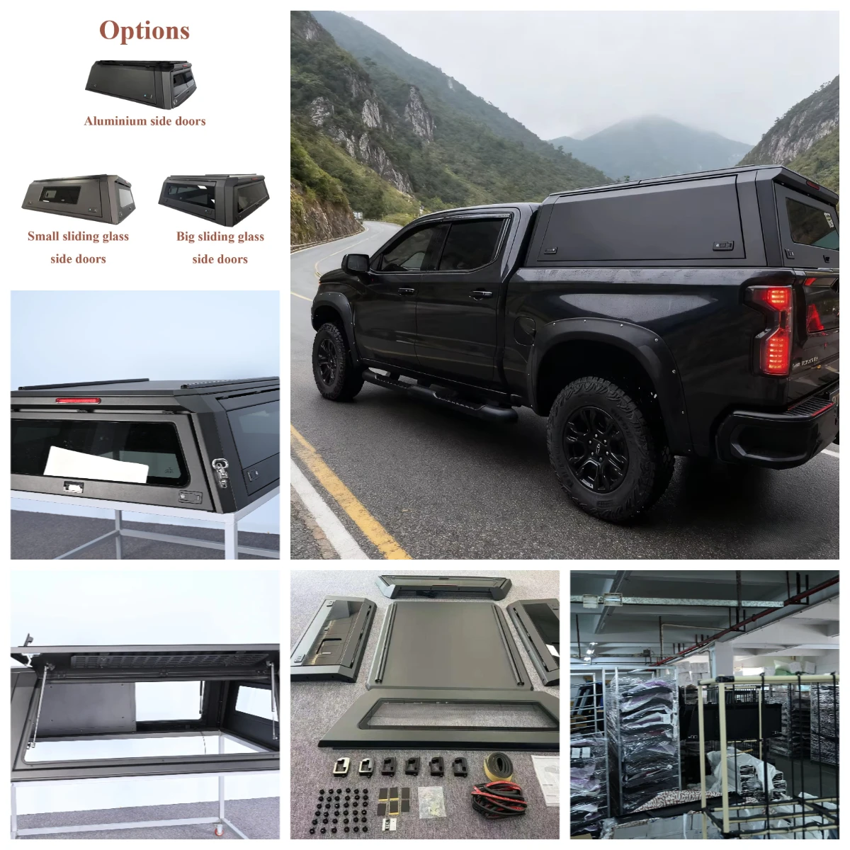 

Custom High Quality Aluminum Truck Canopy Topper Camper Hardtop Pickup Canopy for CHEVY SILVERRADO 1500 5.8FT