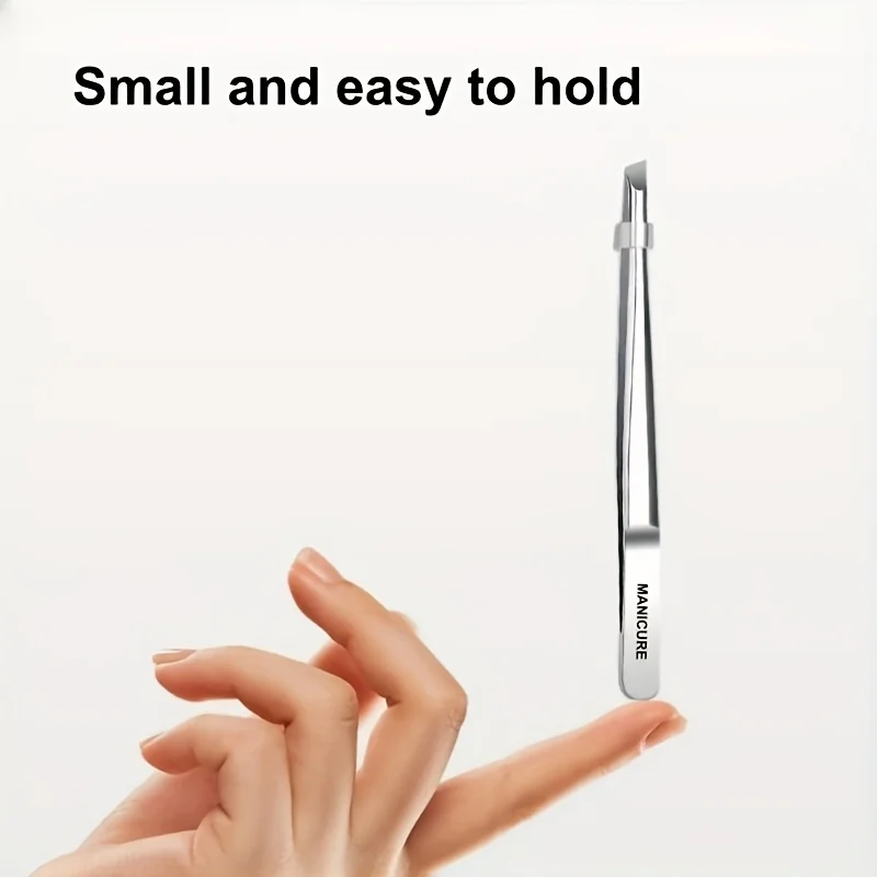 2 pinces à épiler en acier inoxydable réglables à un seul œil, hygiéniques, applicateur/éliminateur de faux cils, tondeuse à barbe