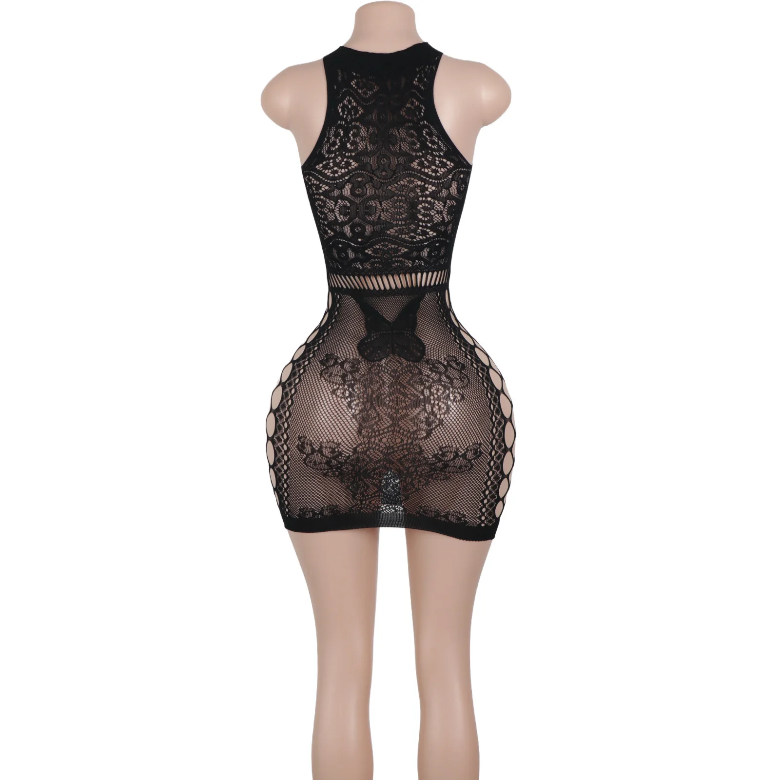 Stripper Outfits Lingerie Wholesale Exotic Dancewear High Waisted Hot Girls Sexy Booty Fishnet Bodysuit Flamenco Dress Elastic