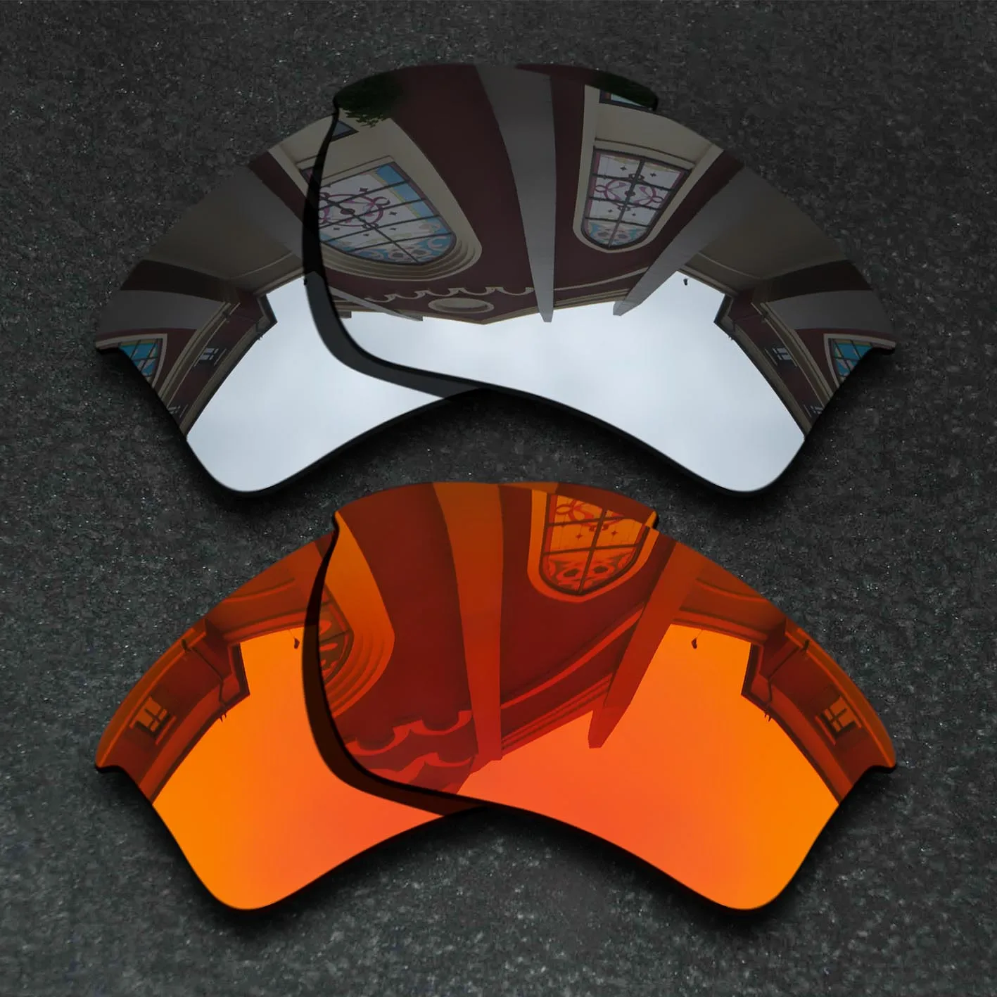 

Chrome&Red Orange Anti-scratch Polarized Replacement Lenses for Oakley Half Jacket 2.0 XL