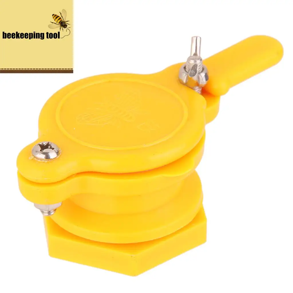 4x 38mm Functional Yellow Plastic Gate Valve Beekeeping Tool