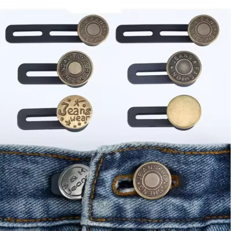 6 pcs Jeans and Pants Button Extenders: Universal Wait Expanander for Women and Men, Instant Band Extension Solution