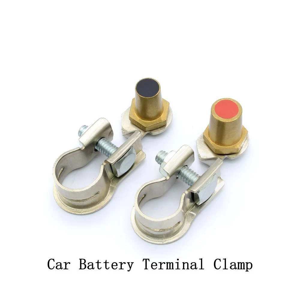 2 Pieces Terminals Clamp Handy Installation Auto Part Compact Size Metal Connector Extender Car Supplies Battery Clip