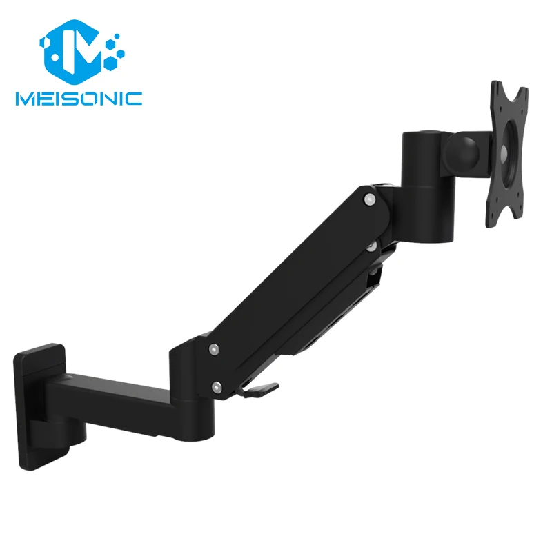 M9-WA02-Z-DK Gas Spring Monitor Arm Aluminum Alloy Articulating Display Mount 13 to 32 Inch CNC Machine