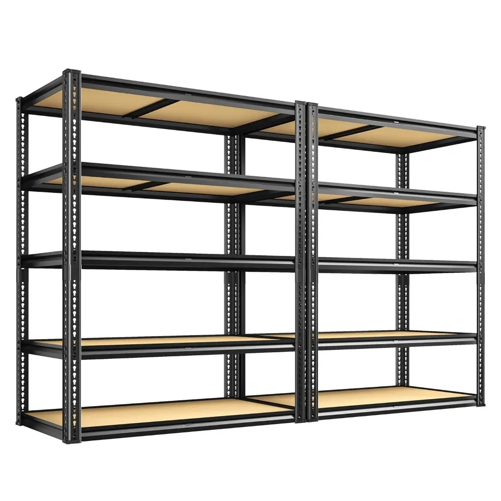 

Стеллажи для хранения 2250 фунтов, сверхпрочные, 5-ярусные, для гаража, регулируемые металлические стеллажи, универсальные полки, на заказ