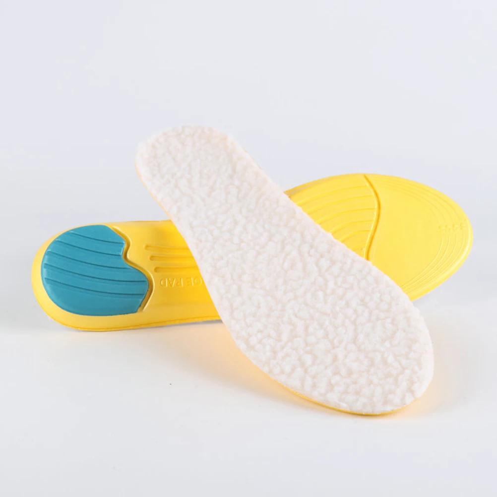 

Winter Warm Shoe Pads Imitation Wool Insoles Sports Shoe Cushions Foot Care Supplies Size S Durable Support Motion Control