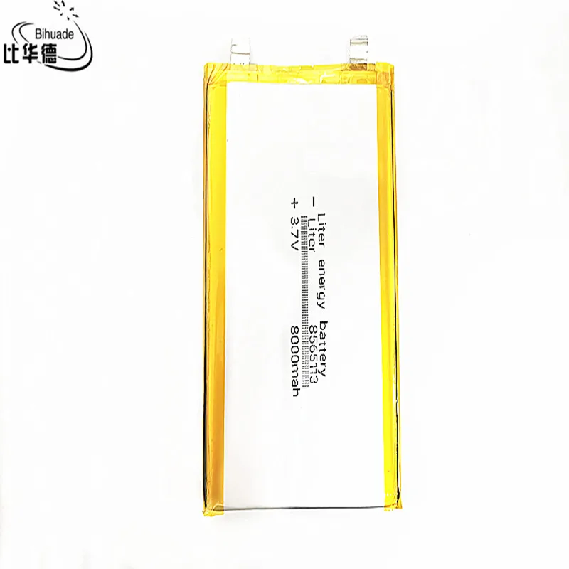 Brand new cell without protective plate 3.7V 8000mAH 8565113 Polymer lithium ion / Li-ion battery for tablet pc BANK,GPS,mp3,mp4