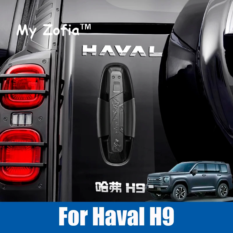 

For HAVAL H9 MKII 2024 2025 2026 Car Sticker Door Handle Cover Trim Rear Trunk Door Handle Cover Protect Decoration Accessories