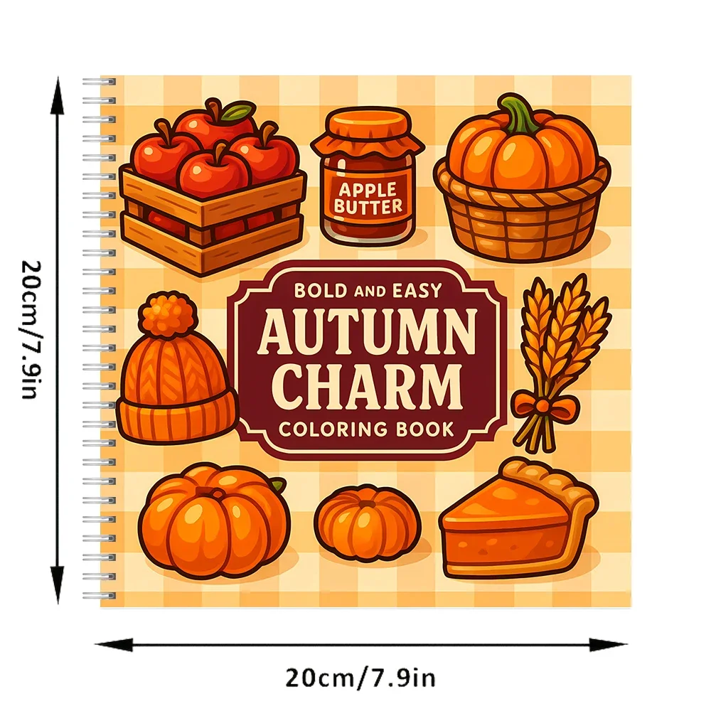 Easy Autumn Charm Coloring Book for Adult Colouring Book, Birthday Day Gift, Back to School Supplies, Adults Cute Drawing Book