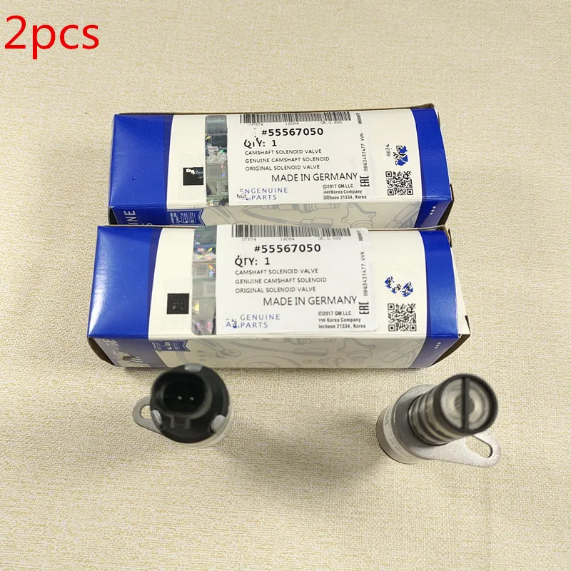 2pcs Camshaft CAM Position Actuator Solenoid 55567050 For Chevrolet Cruze 1.6 1.8EPICA OPEL VAUXHALL ASTRA INSIGNIA MOKKA ZAFIRA