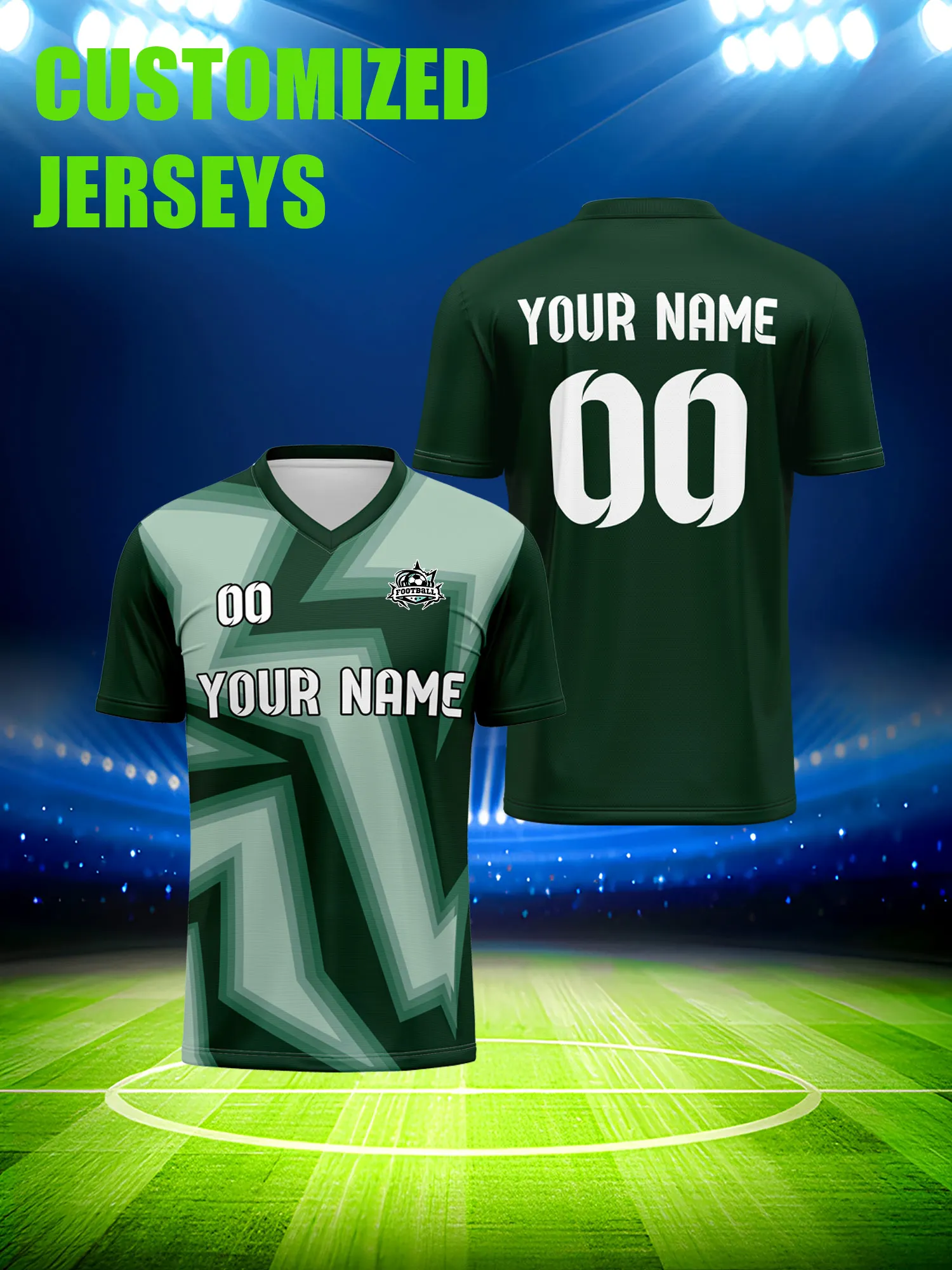 

Футболка для футбола с индивидуальным изображением, номером и именем, современная минималистичная стильная футболка