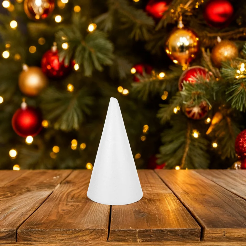 

Foam Cone Shaped Base White Polystyrene Lightweight DIY Craft Accessory Festive Decorations Reusable Sustainable