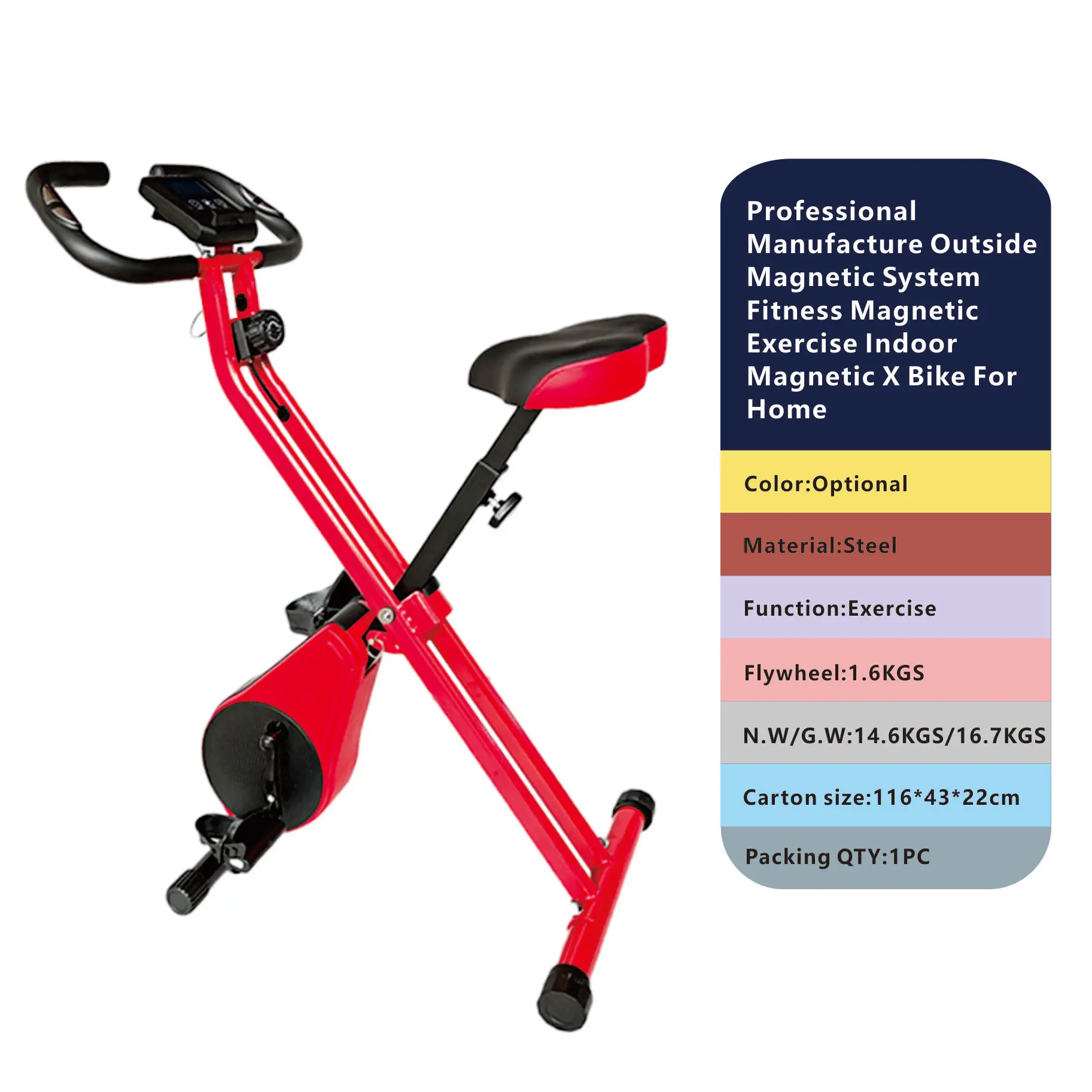 

Workout Indoor Cycling Trainer Spinning Bike Magnetic Fitness Bicycle for Home Gym Use Foldable Exercise Bike