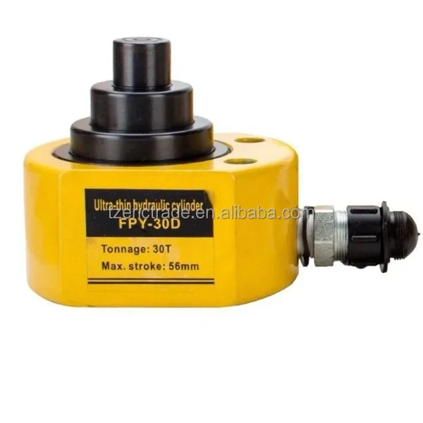 Portable Multi-Acting 30T Small Hydraulic Steel Low Profile Cylinder Jacks 54mm Stroke Lift Height Adjustable Construction