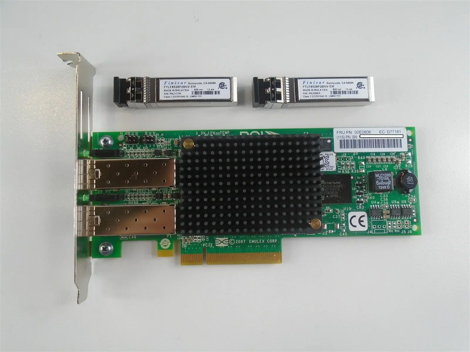 

LPE12002 Emulex LPE12002-E LightPulse 8GB Dual Ports Fibre Adapter Card