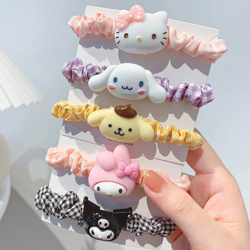 

Sanrio Hello Kitty Cartoon Hairbands Anime Figures Kuromi Cinnamoroll Hairbands Anime Merchandise Decoration Girl Birthday Gifts