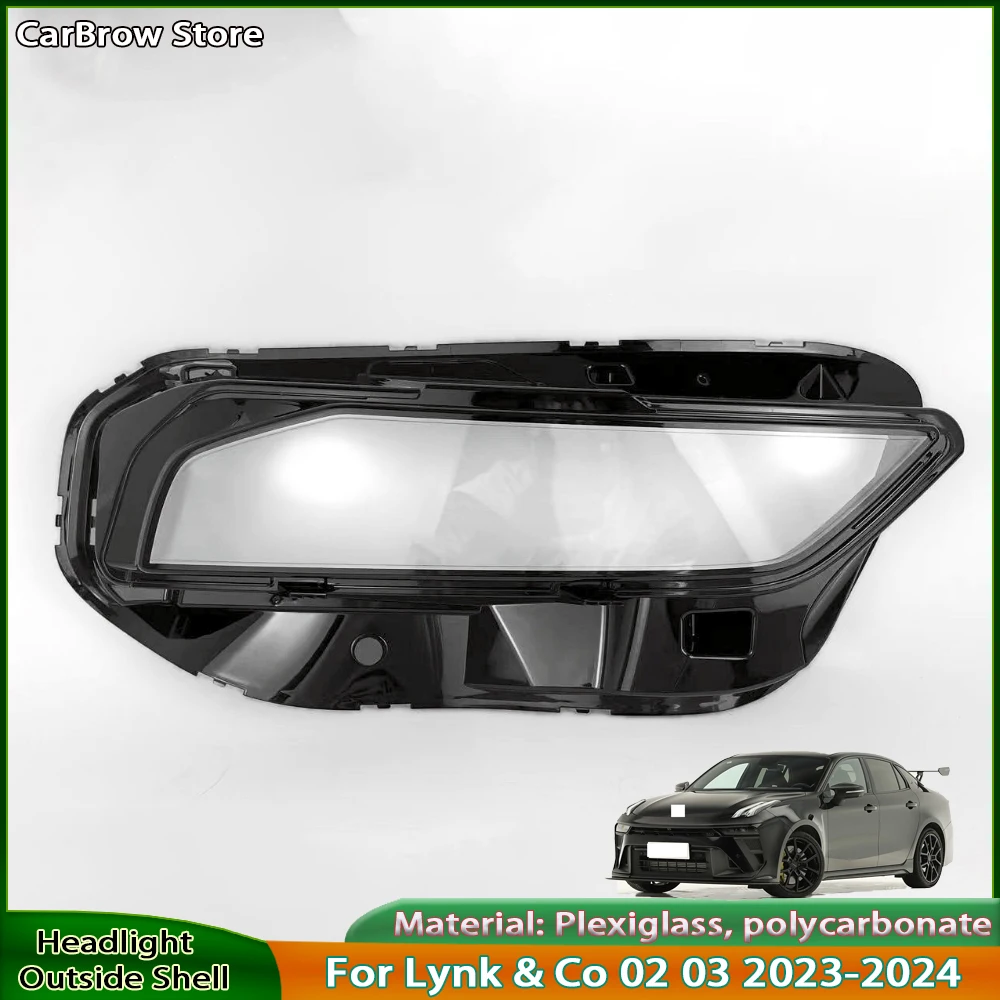 

Headlight Shell Plexiglass Replace Original Lens For Lynk & Co 02 03 2023-2024 Headlamp Housing Transparent Mask Cover