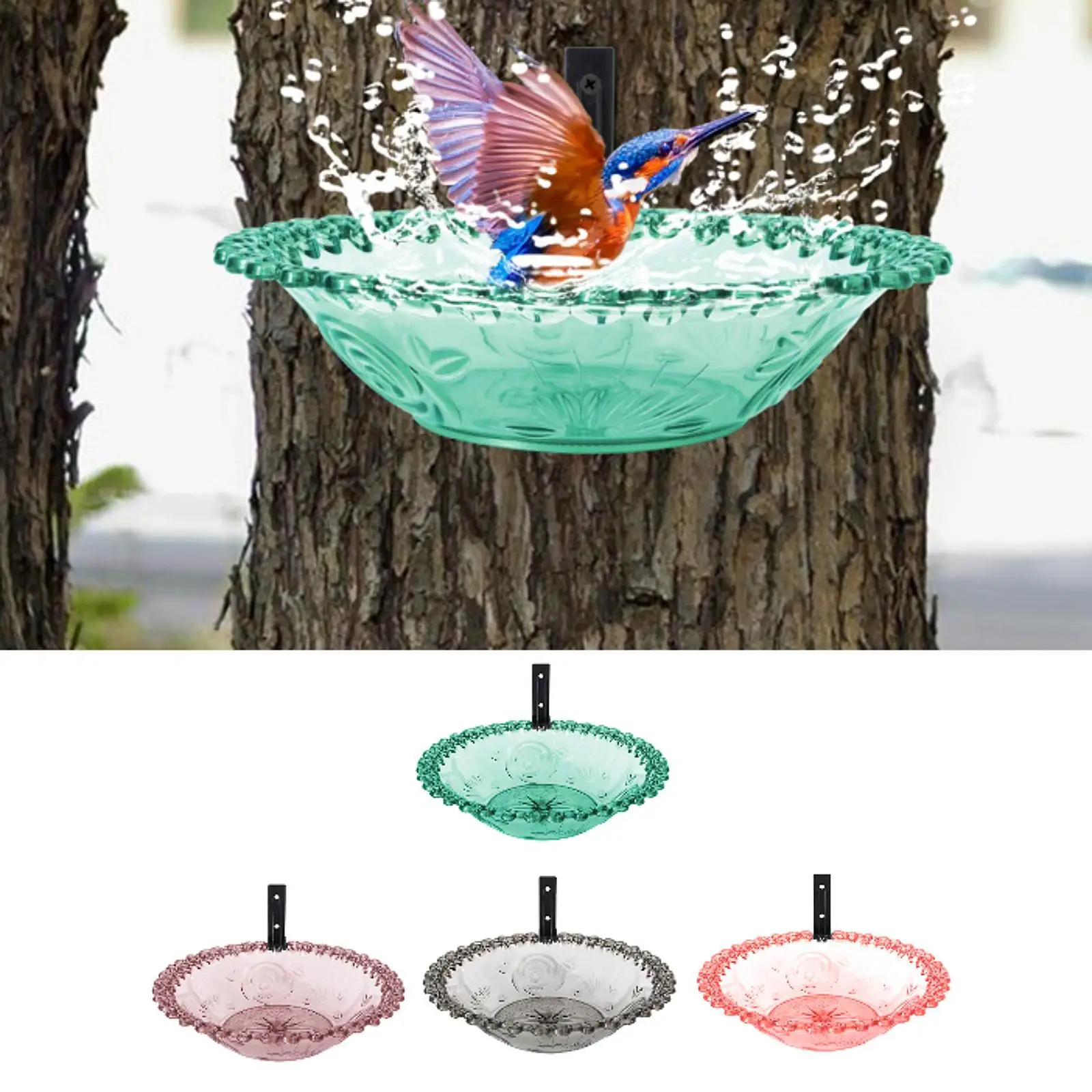 

Hanging Bird Bath Bird Feeding Bowl Sturdy Multiuse Courtyard Decoration Bird Feeders for Outdoor for Lawn Terrace Outside
