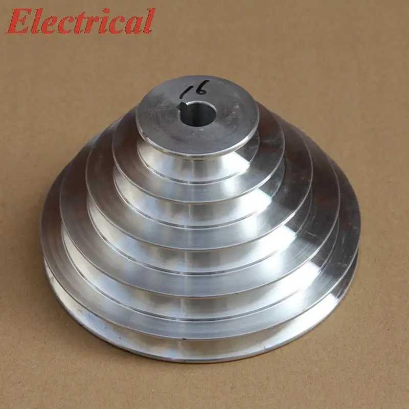 1pc Bench Drill 130mm to 190mm OD. 14 16 18 19 20 22 24 25 28mm Bore Aluminum A Type 4/5 Step Pagoda Pulley Wheel for V-Belt