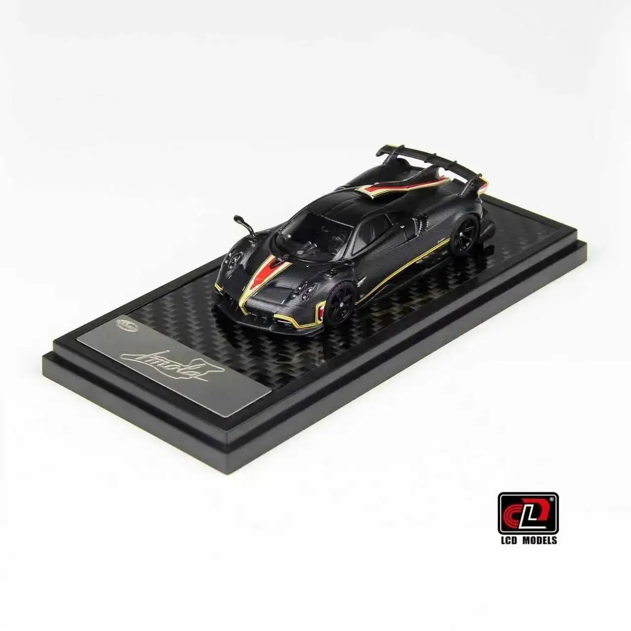 PreSale LCD 1:64 Imola V12 مجموعة كربون كاملة لعبة مصغرة نموذج سيارة ديوراما