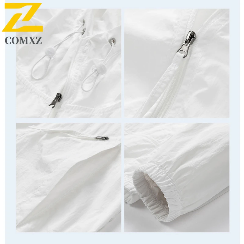 Summer Hooded Sunscreen Clothing Men's Casual Lightweight Thin Breathable UV Coat Couple Travel Quick-drying Skin Windbreaker