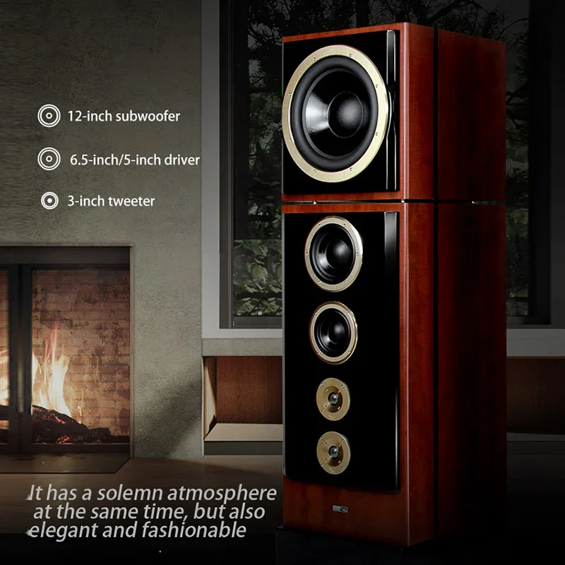 HAX198 Audiophile Hifi Floorstanding Speaker 3-way 12-inch Split Passive Audio