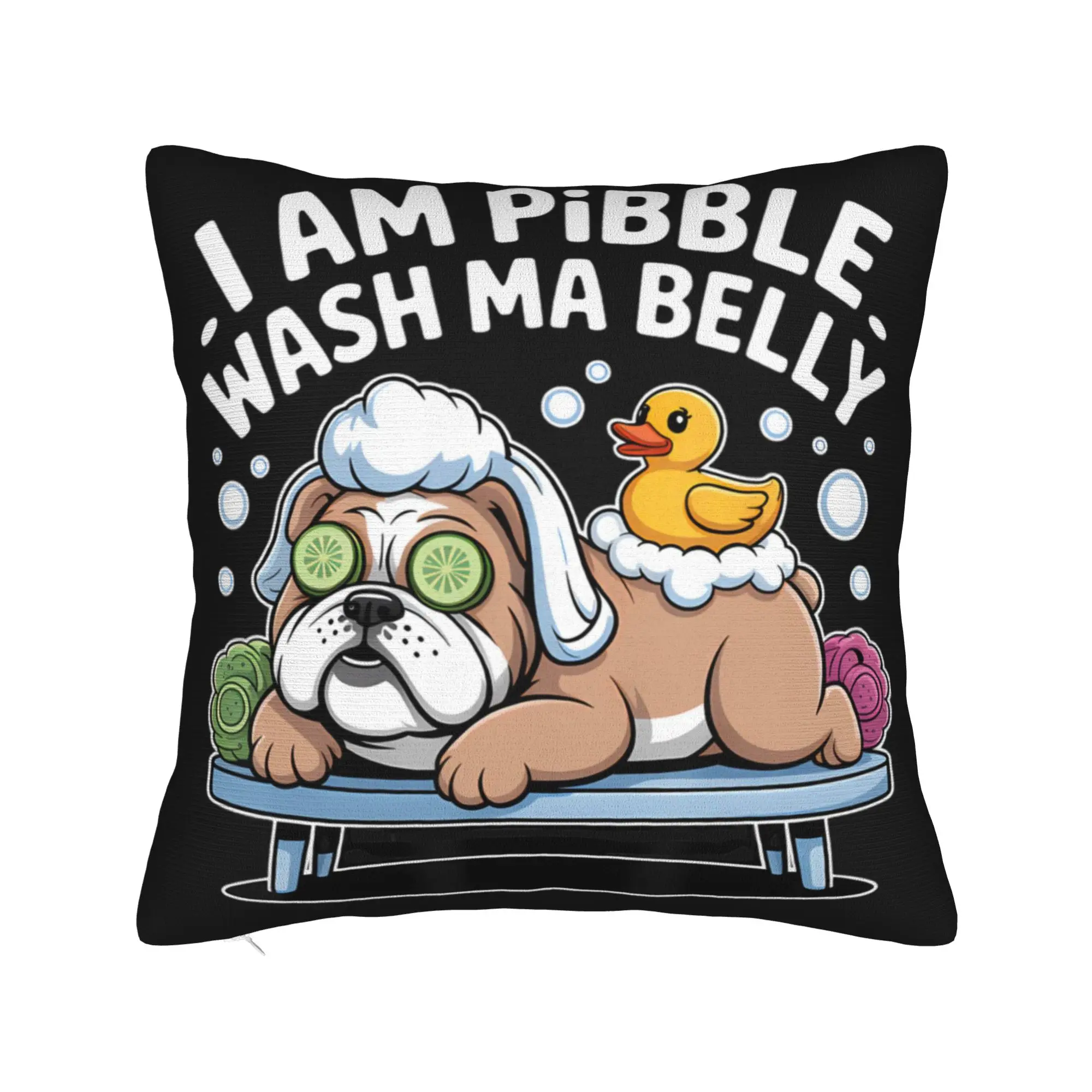 Meme Pibble Dog Humor Cute Pitbull Funny Animal Pillow Case  Custom Pillow Cover For Living Room Chair Cute Funny Pillowcases