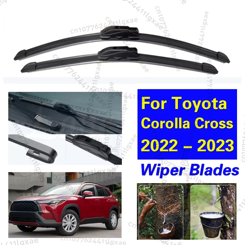 

Car Wiper Blade Front Window Windshield Windscreen Wiper For Toyota Corolla Cross 2022 - 2023 Car Accessories U Hook Arm 26"+16"
