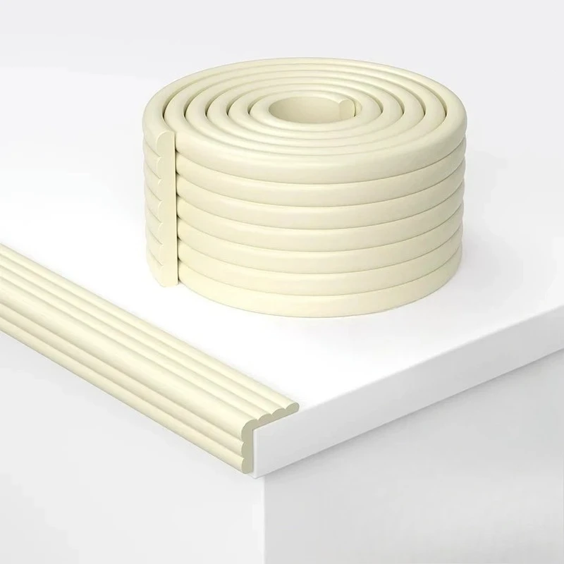 1PC 2M Black and White Anti-collision Strips Furniture Corner Anti-collision Strips Office Desks Furniture Table Products