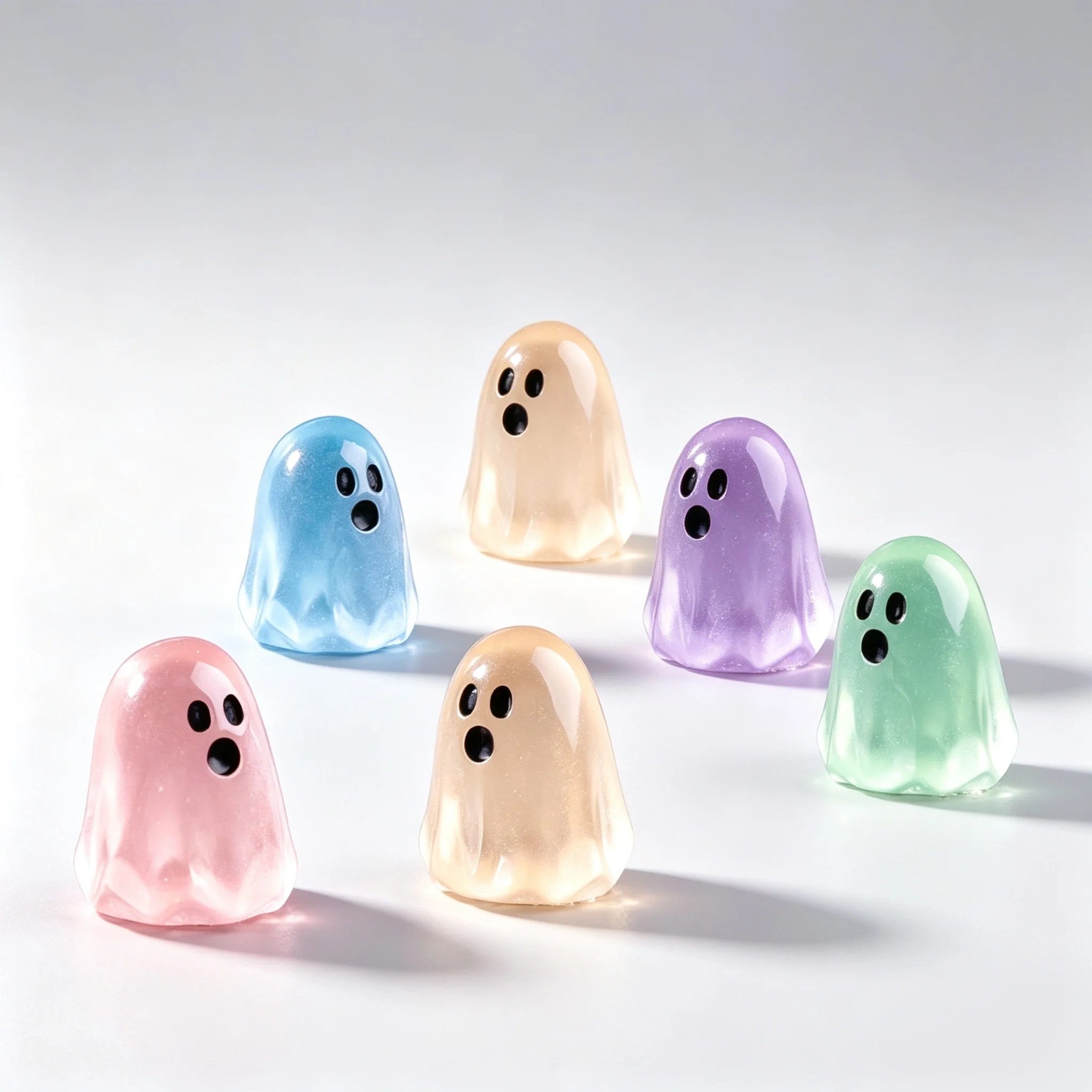 10/20/50pcs Luminous Ghost Figures Glow In Dark Resin Mini Micro Landscape Halloween DIY Party Decoration Ornament Gifts
