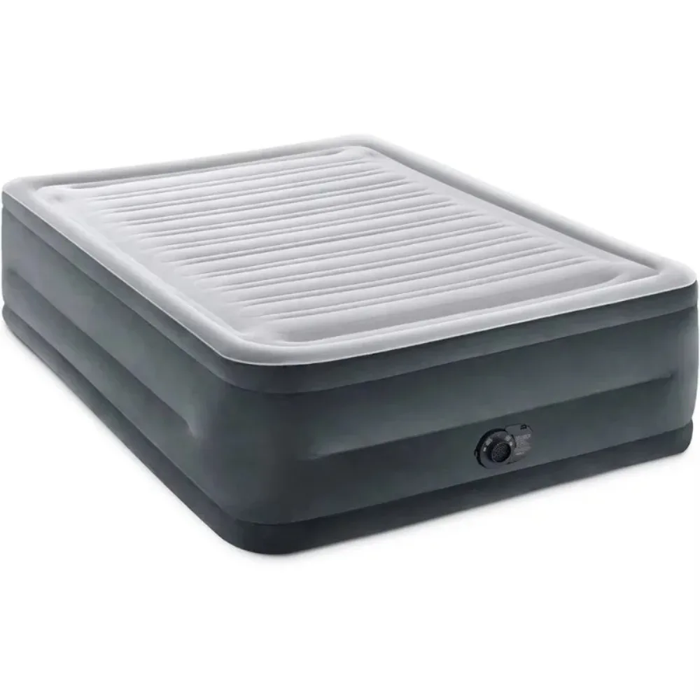

22in Queen Comfort Plush High-Rise Inflatable Air Mattress with Built in Pump for Travel and Camping, 600lb Weight Capacity