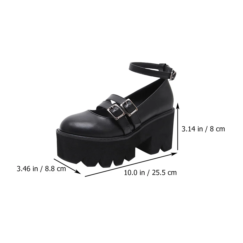 Round Toe Chunky Heel Shoes for Lady Non-skid Light Mouth Women Fashion Female Leisure Casual Stylish Retro Footwear