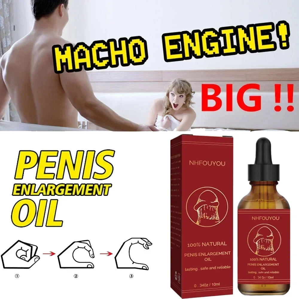 Penies minyak esensial penebal pria, minyak esensial pijat penambah peningkat penis besar untuk pria