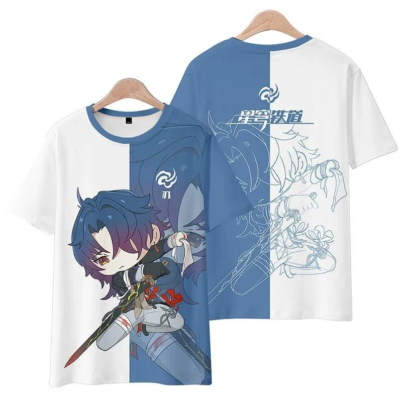 Popular Anime Games Honkai Star Rail Cosplay 3D T-shirt Casual Men Women Short Sleeve t shirts Harajuku Y2k Tops Summer Clothing