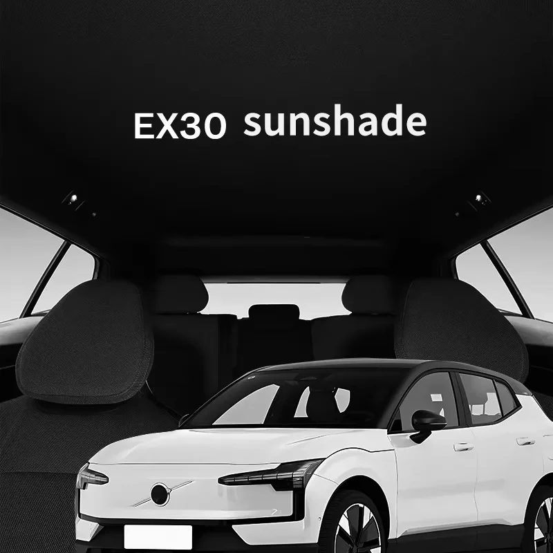FOR VOLVO EX30 2023 2024 2025 Roof Split Sun Shades Glass Roof Front Rear Skyline Car Tools Upgrade Ice Crystal Sunroof Sunshade
