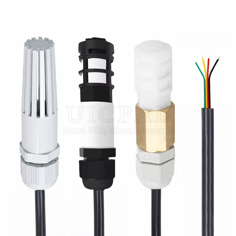 Kabel sondy czujnika temperatury i wilgotności RS485 Modbus RTU IP67 Wodoodporny PE PVC Metalowa Sonda 50CM Wysokiej Precyzji Moduły Czujników