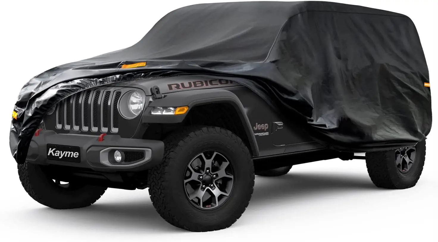 

Custom Fit 7-Layer Waterproof Car Cover for Jeep Wrangler 4-Door JK JL, All-Weather Protection with UV Shield