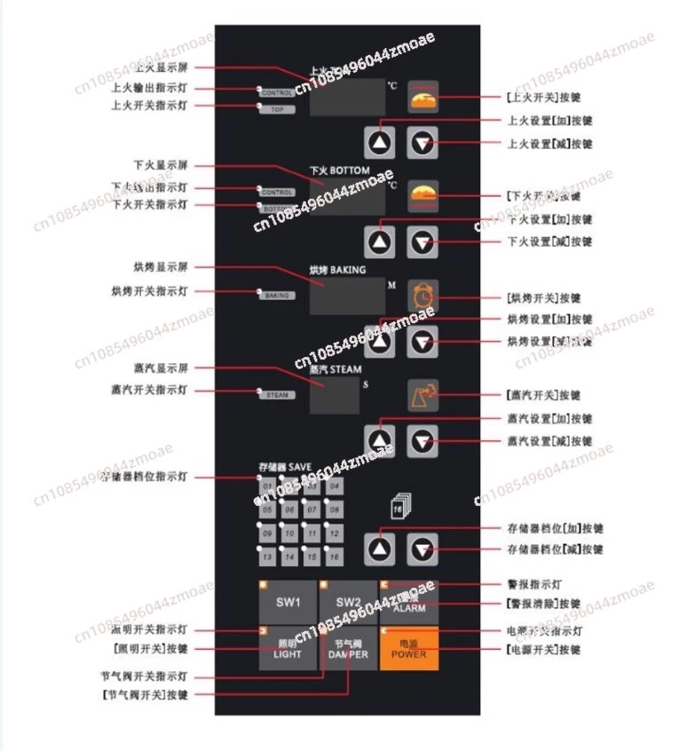 Electric Oven Control Panel Commercial Oven Controller Oven Digital Display Control Panel Temperature Controller