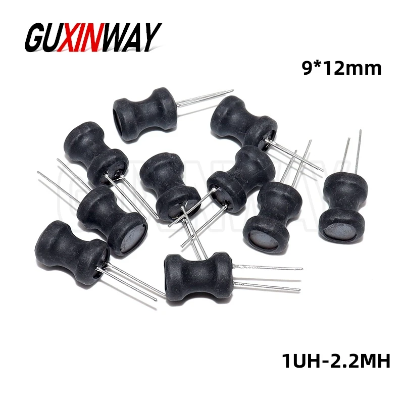 10pcs DIP Power Inductor Coil 9*12mm 2.2UH 4.7UH 10uH 22uH 100uH 150uh 220uH 330uH 470uH 1MH 2.2MH Inductance 2 Pins