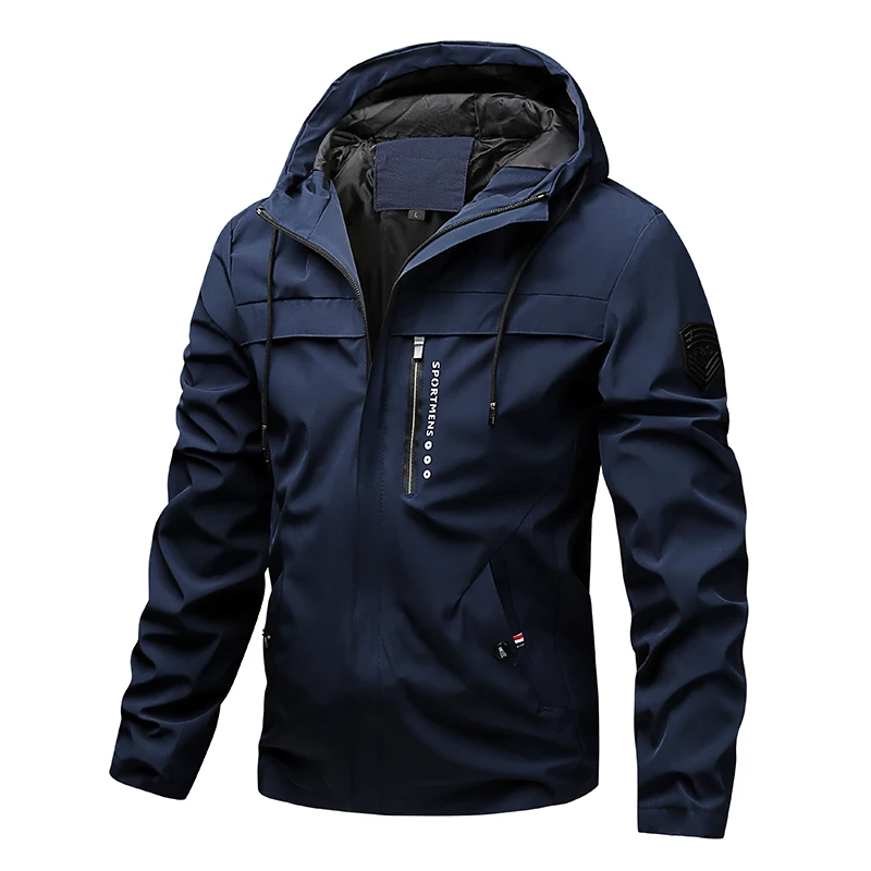 

Ветрозащитные куртки для походов, ветровки для мужчин на весну и осень, для кемпинга, рыбалки, треккинга, уличные куртки на молнии с капюшоном