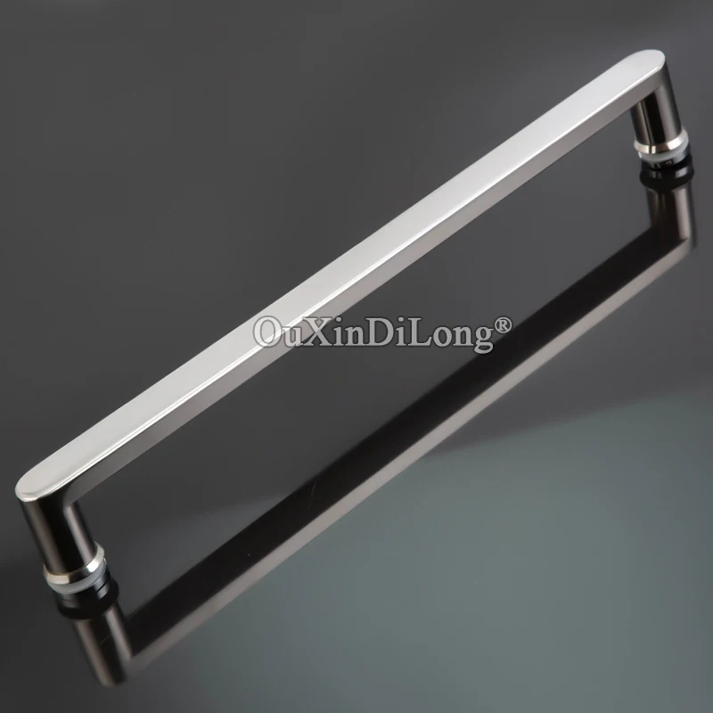 

Chromed 304 Stainless Steel Bathroom Sliding Door Handles Shower Cabin Single Glass Door Pulls Handles Hole Spacing 400/440mm